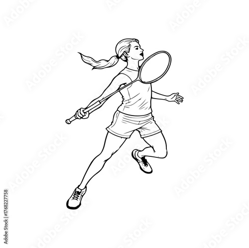 tennis player silhouette