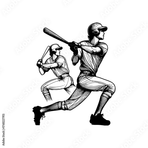 vector illustration of a baseball player