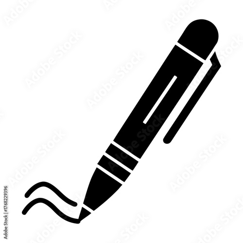 Signature Pen Vector Icon — Simple Digital Agreement Symbol.