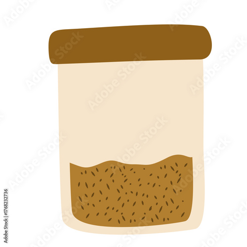Illustration of Seeds in a Storage Jar