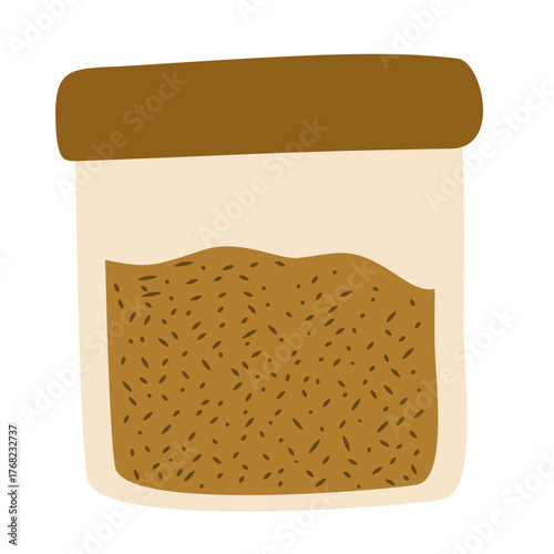 Illustration of Seeds in a Storage Jar
