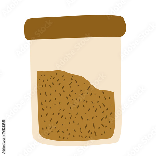 Illustration of Seeds in a Storage Jar