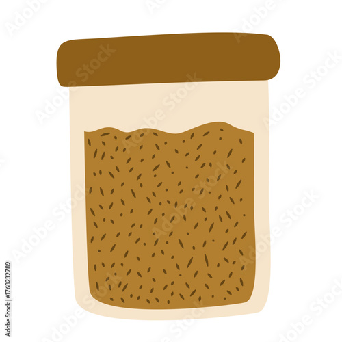 Illustration of Seeds in a Storage Jar