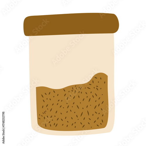 Illustration of Seeds in a Storage Jar