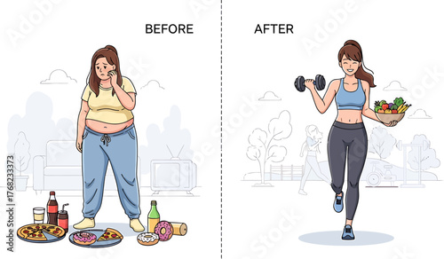 Weight Loss Journey Before & After Transformation for a Healthier You