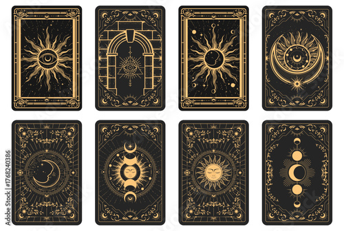 Esoteric Sun Moon Celestial Tarot Card Designs