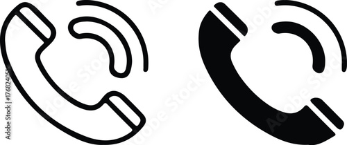 phone icon set telephone symbol contact vector illustration