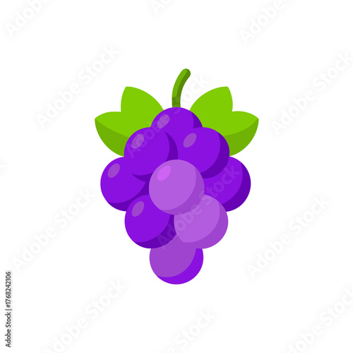Illustration of a bunch of purple grapes