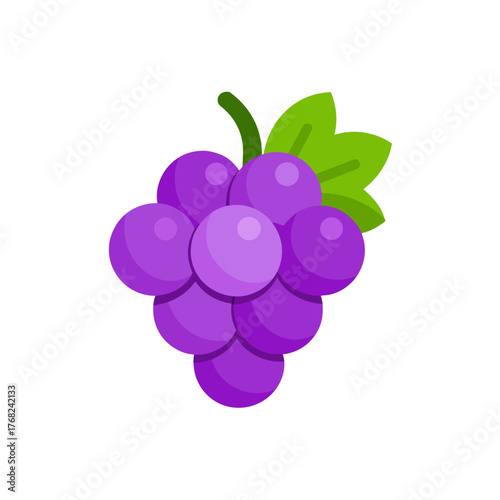 Illustration of a bunch of purple grapes