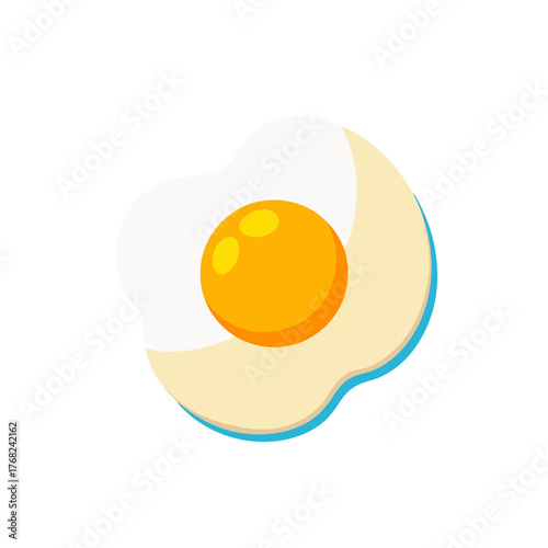 Illustration of a cartoon fried egg design