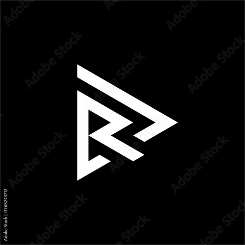 A futuristic R/Play Button logo using sleek, dynamic lines. It is highly professional, symbolizing the rapid launch of resources, media readiness, and powerful, next-generation digital streaming.