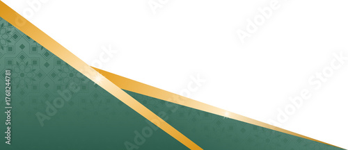Green islamic border frame corner