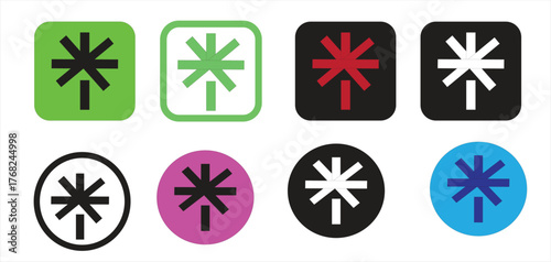 Set of modern green Linktree icons — clean, minimal social media link symbols for branding, website profiles, and online presence, perfect for marketing, web, and digital design projects