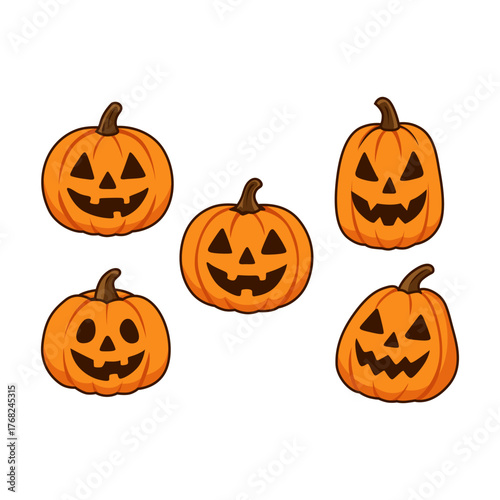 Collection of Cute Halloween Jack o Lanterns