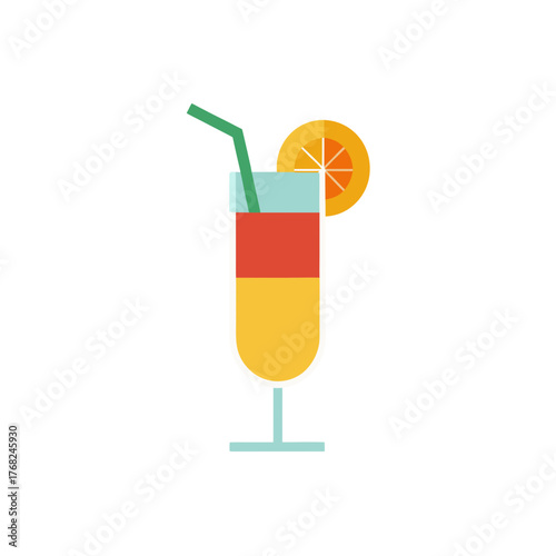 Illustration of a fruity cocktail drink icon