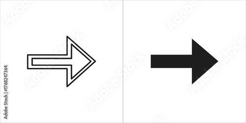 Free Download Outline and solid black arrow icon - GFXLoad