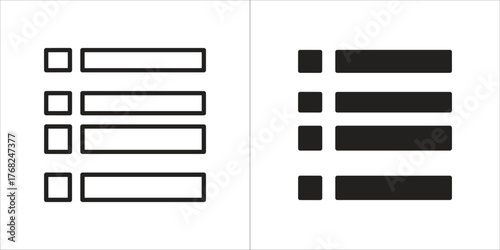 Outline and solid list icon