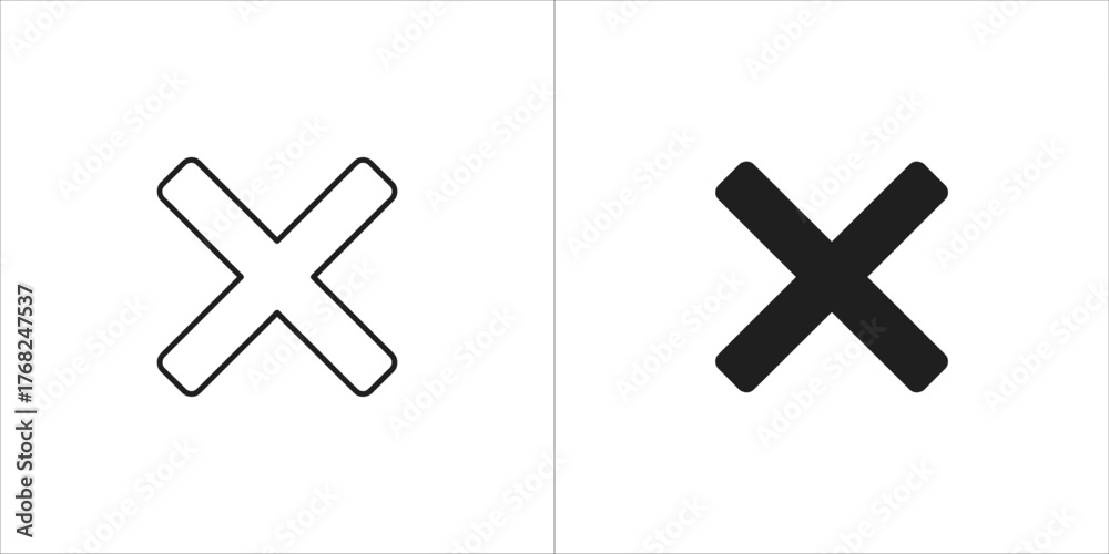 Obraz premium Cross mark icon