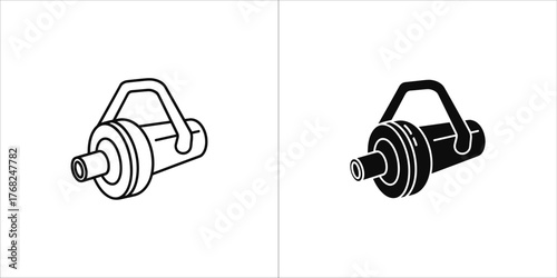 Line art and silhouette of a filter