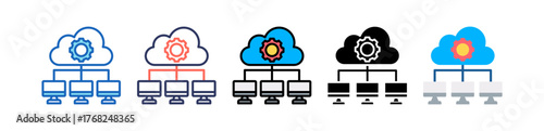 Cloud Infrastructure multistyle icon