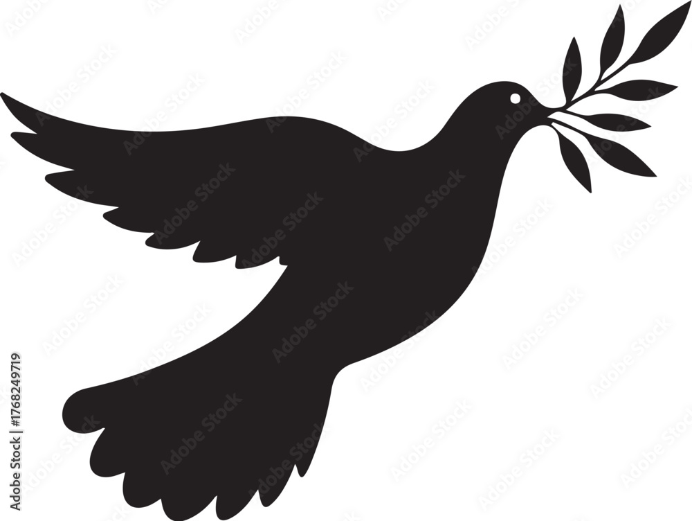 Obraz premium Peace Dove Silhouette Bundle