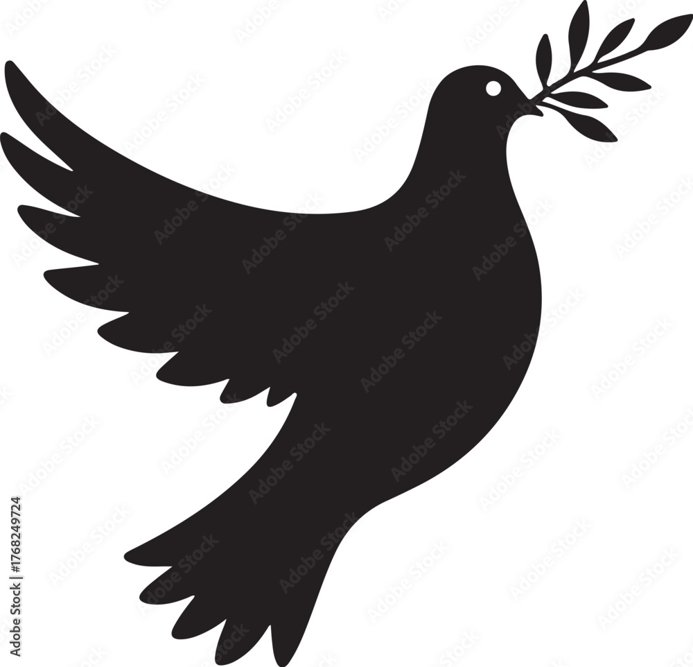 Obraz premium Peace Dove Silhouette Bundle