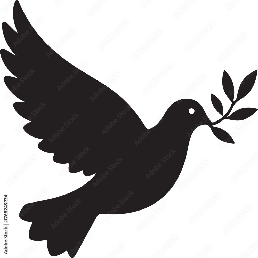 Obraz premium Peace Dove Silhouette Bundle