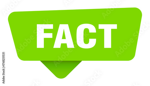 fact green sign isolated on transpatent background. fact sticker