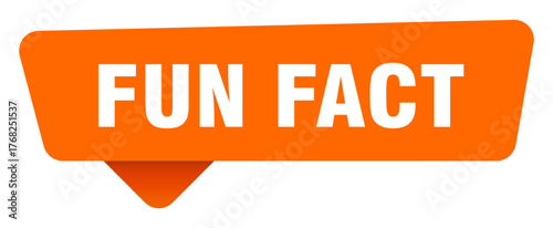 fun fact sticker. fun fact orange sign isolated on transpatent background