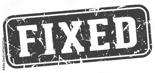 fixed rectangular sign. fixed stamp