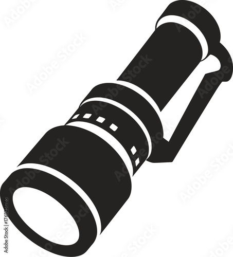 Flashlight Silhouette Portable Torch Light Source Equipment Adventure Camping Outdoors Search