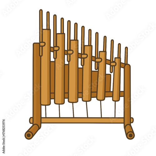 Angklung Bamboo Traditional Ethnic Musical Instrument