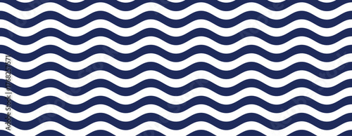 Wallpaper Mural Seamless wave striped lines pattern on white background.  Torontodigital.ca
