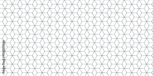 Abstract black square line hexagons seamless hexagon polygonal pattern background vector. seamless bright white abstract honeycomb background.	
