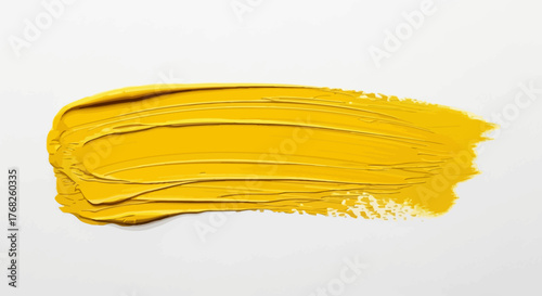 Radiant yellow streak on a pristine white backdrop showcases texture and vibrancy