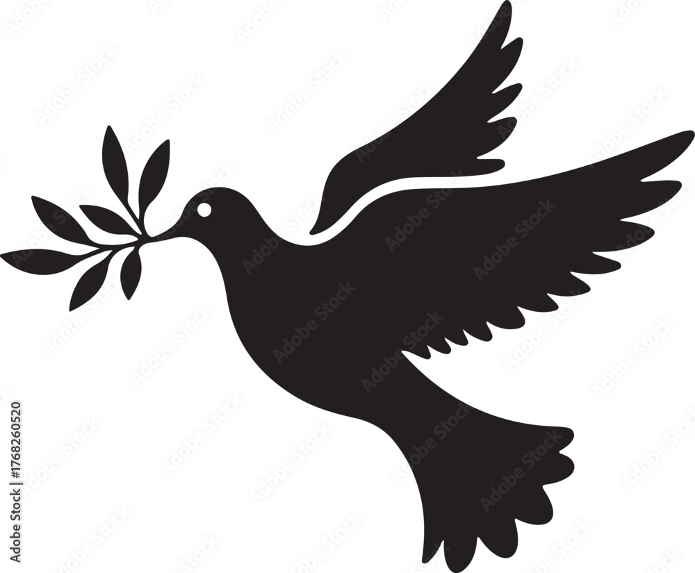 Fototapeta premium Olive Branch Dove Designs