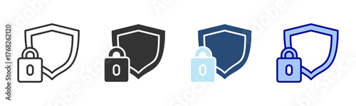Firewall Icon Set. Designed In Multi Style