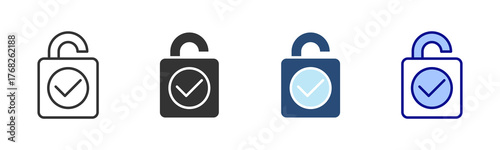 Encryption Icon Set. Designed In Multi Style