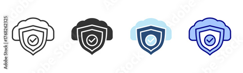 Protected Icon Set. Designed In Multi Style