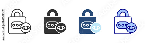 Show Password Icon Set. Designed In Multi Style