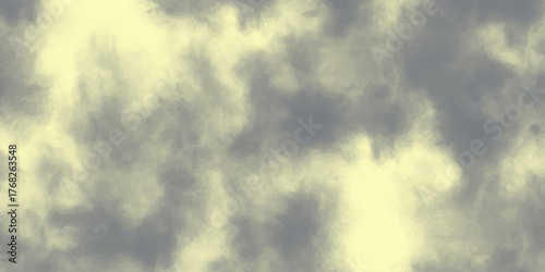 White, fluffy clouds drift across the vast blue sky on a bright, sunny day, creating a serene cloudscape