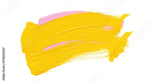 Abstract playful design of vibrant brush strokes against a crisp white backdrop creating a modern