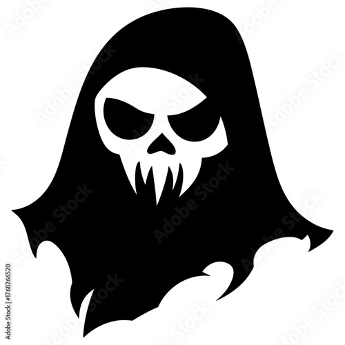 Halloween Skull Mask Solid Illustration
