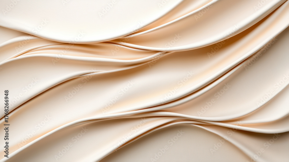 Fototapeta premium Soft pastel waves create gentle and calming texture, perfect for backgrounds