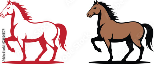 Horse silhouette logo design