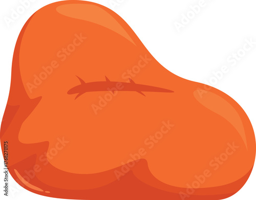 Soft, orange bean bag chair providing a comfortable and relaxing seating experience