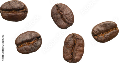 coffee beans isolated on white background