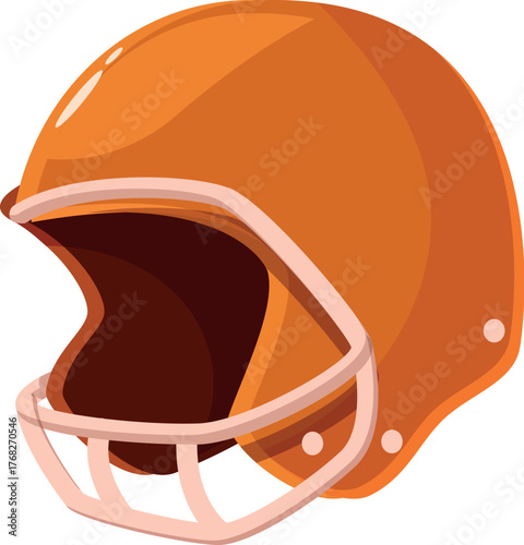 Football helmet ensuring safety during intense gridiron action, featuring a robust design and face mask