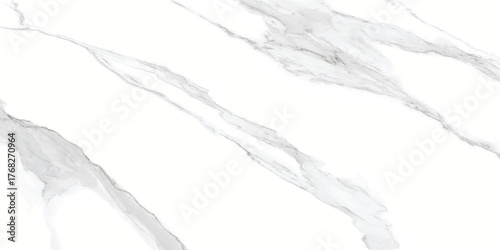Luxury of white marble texture and background, authentic and real high-resolution natural stone, grey unique veining pattern, polished finish for ceramic tile printing design