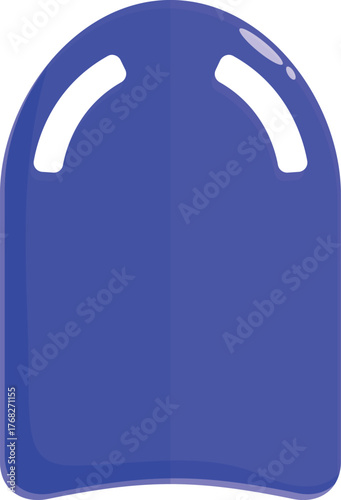 Purple kickboard floating on white background, ideal for swimming training and water aerobics